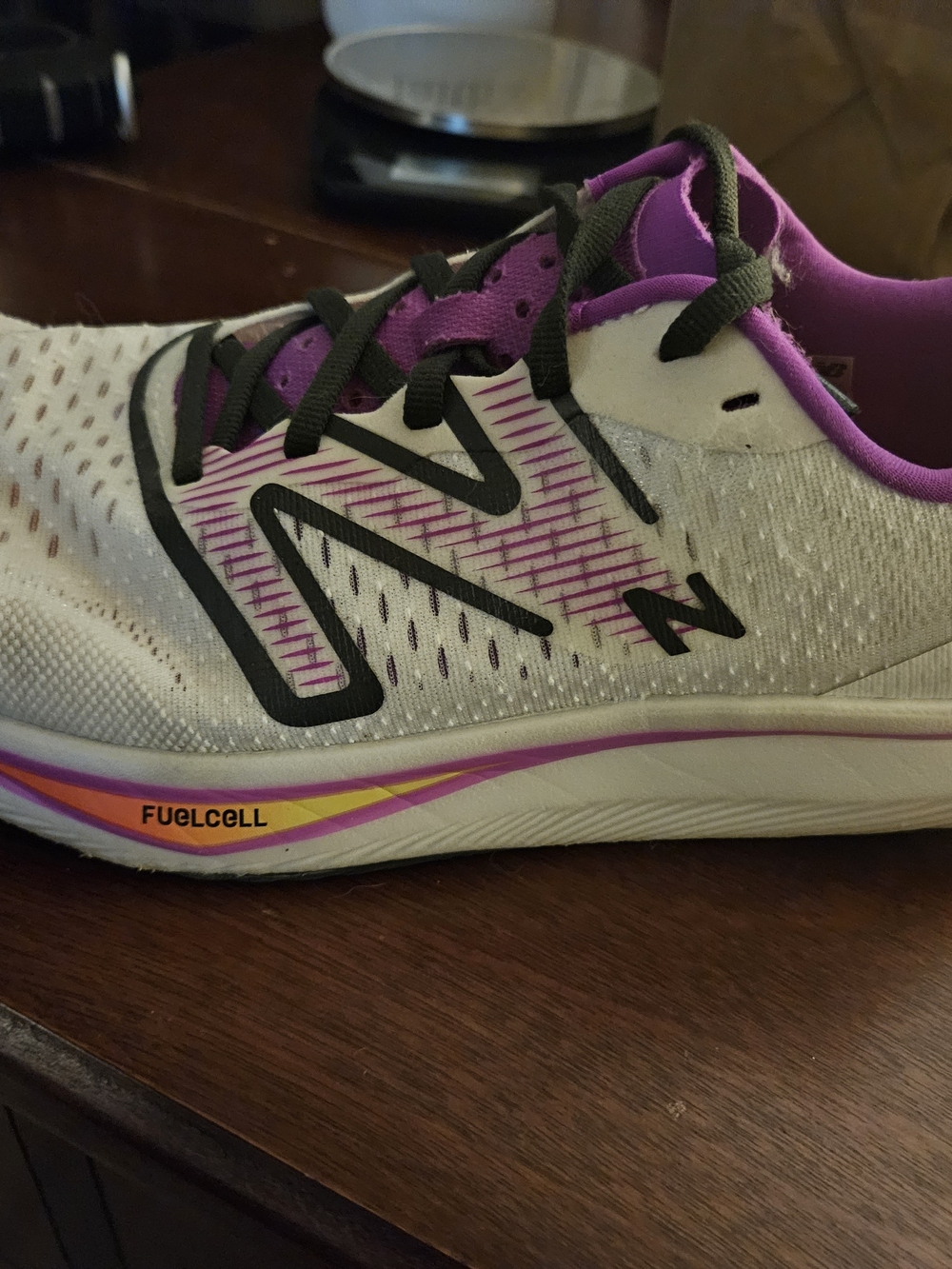 New Balance White, Purple & Black Women's FuelCell Trainer